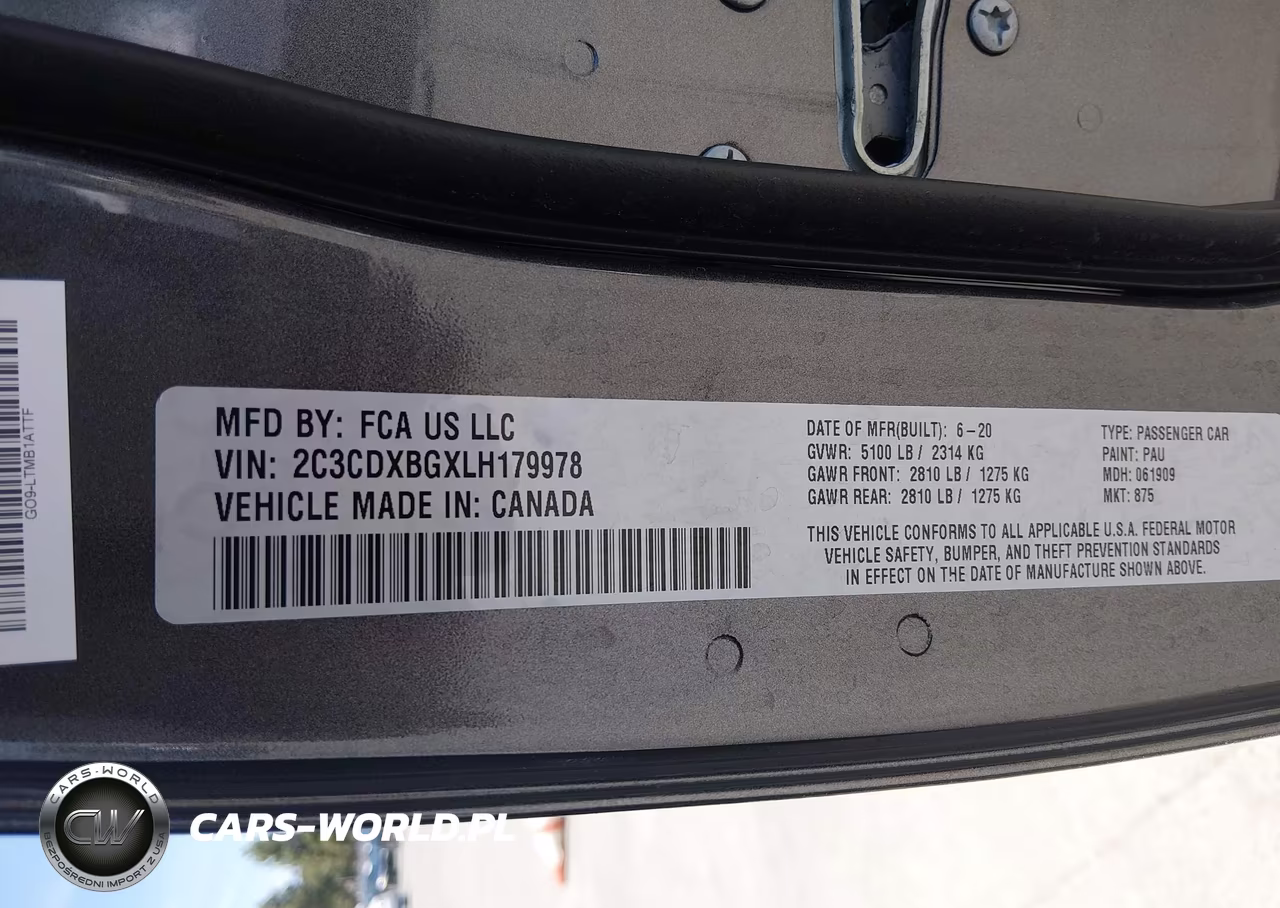 2020 Dodge Charger Sxt Rwd VIN:2C3CDXBGXLH179978 - 9