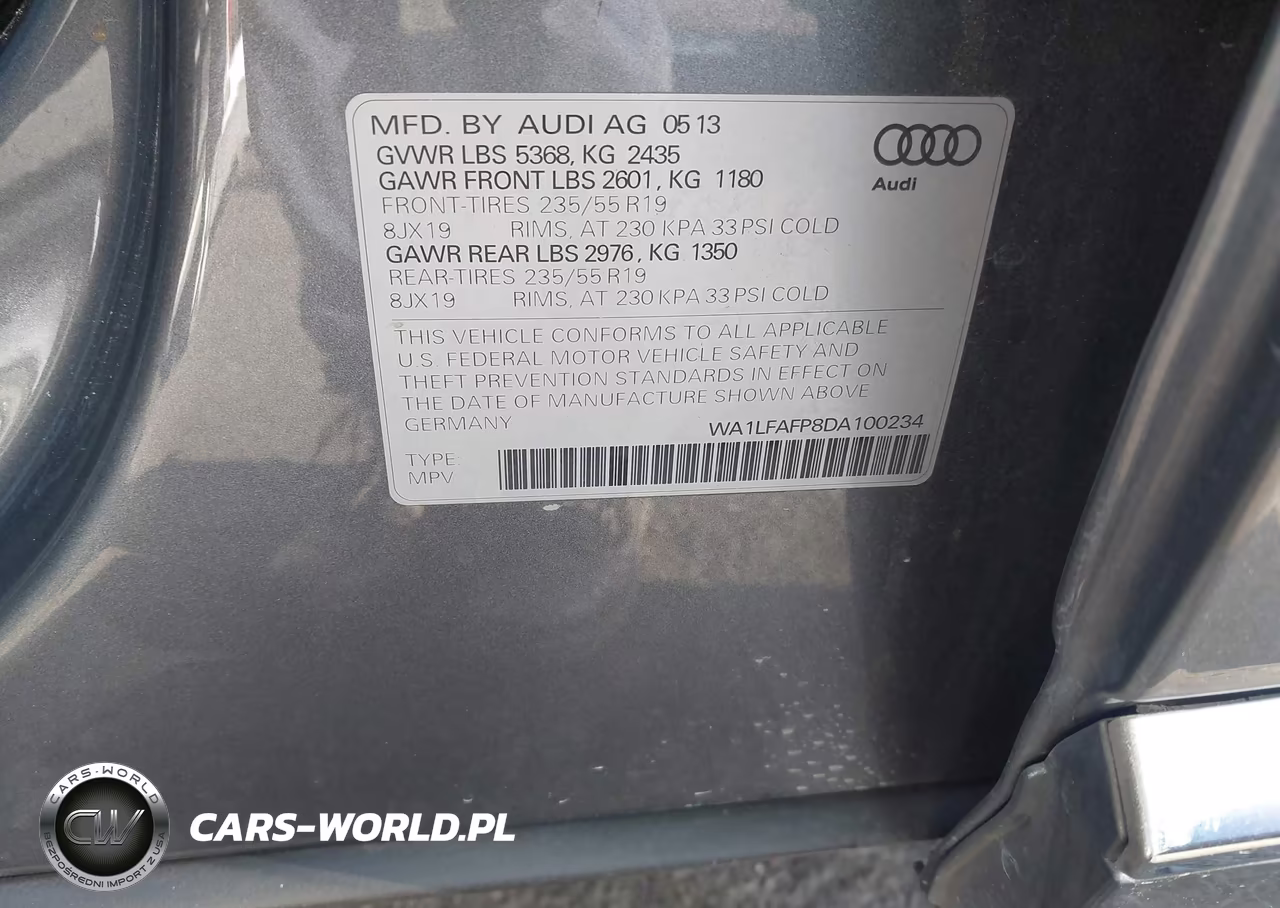 2013 Audi Q5 2.0T Premium VIN:WA1LFAFP8DA100234 - 9