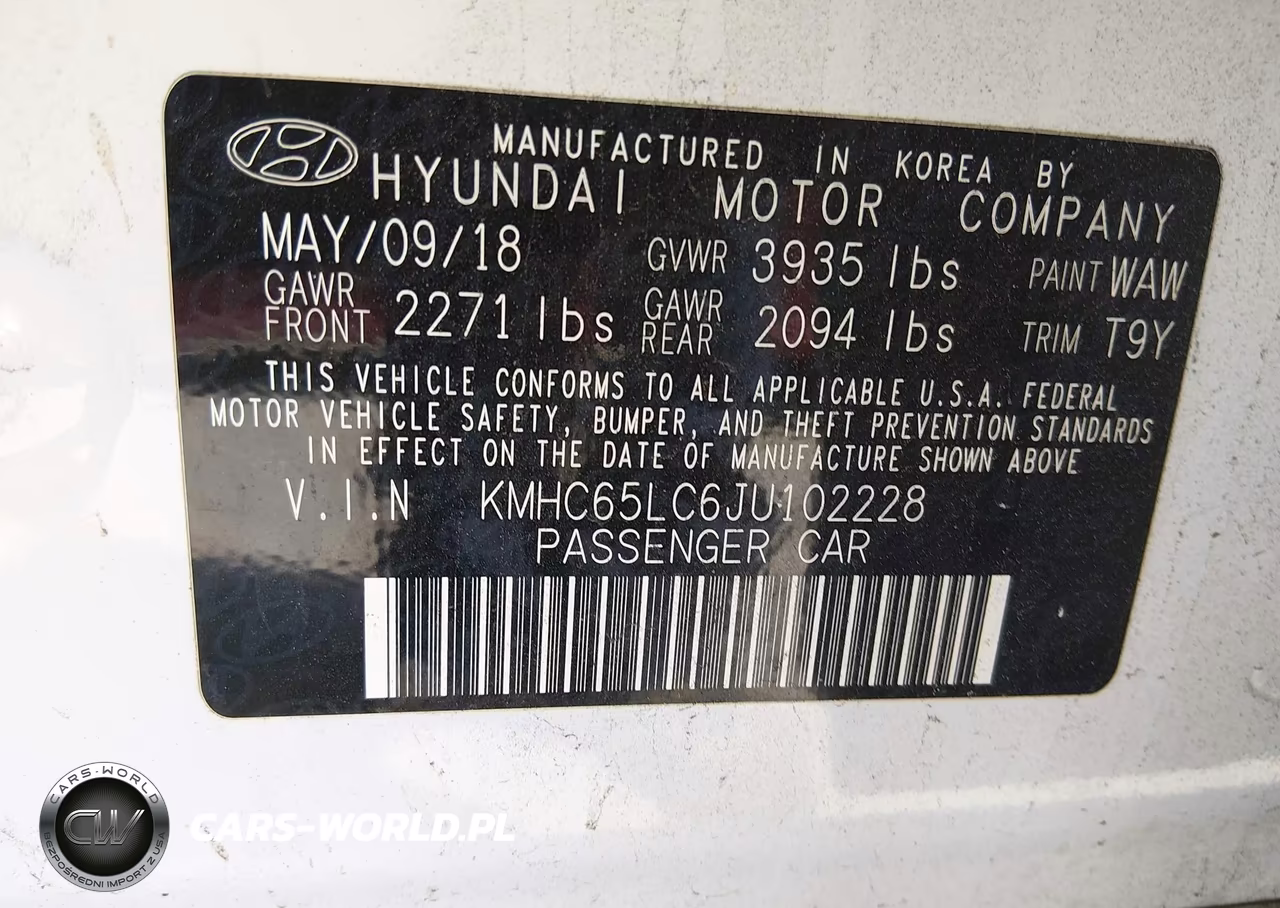 2018 Hyundai Ioniq Hybrid Blue VIN:KMHC65LC6JU102228 - 9