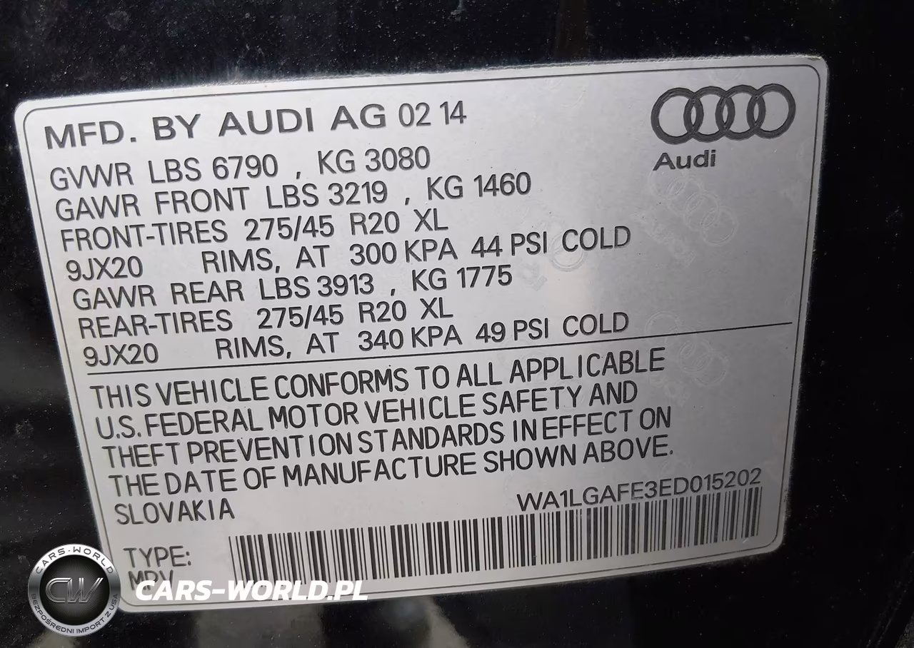 2014 Audi Q7 3.0T Premium VIN:WA1LGAFE3ED015202 - 9
