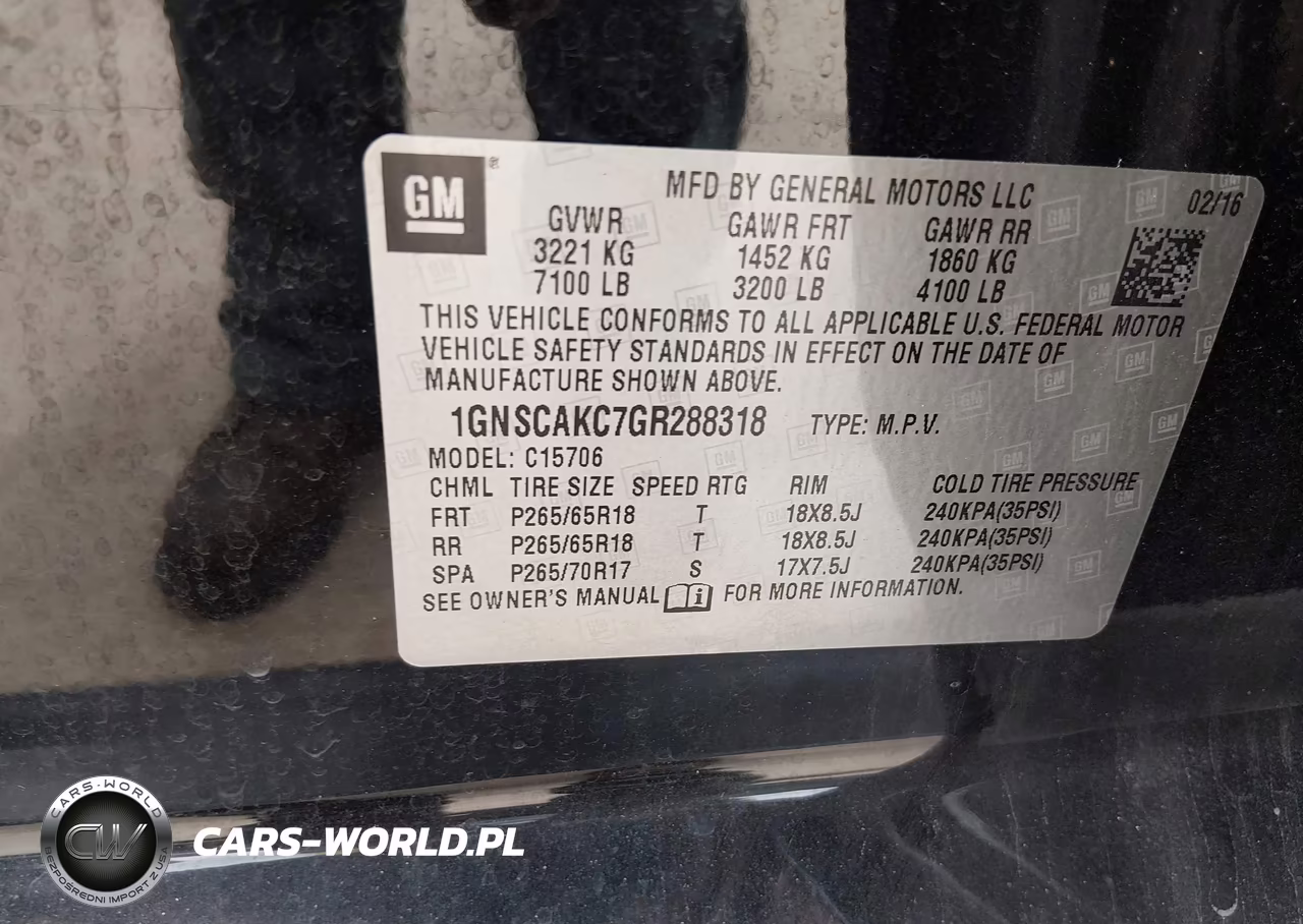 2016 Chevrolet Tahoe Ls VIN:1GNSCAKC7GR288318 - 9