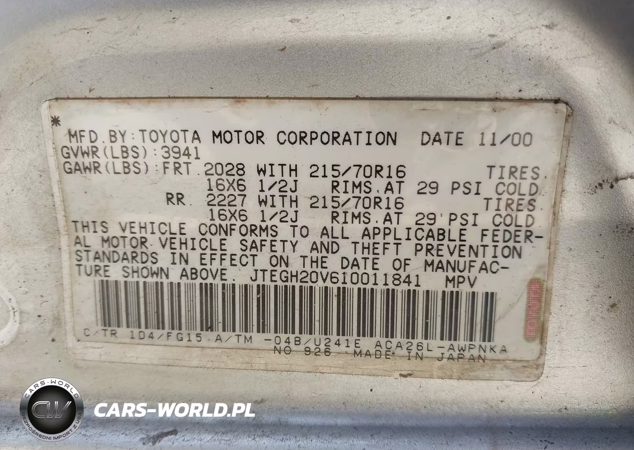 2001 Toyota Rav4 VIN:JTEGH20V610011841 - 9
