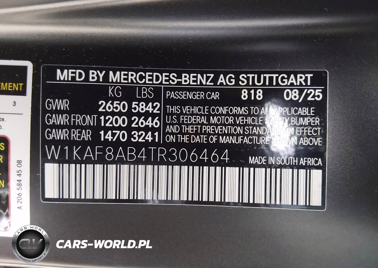 2026 Mercedes-Benz Amg C 63 S E Performance VIN:W1KAF8AB4TR306464 - 9