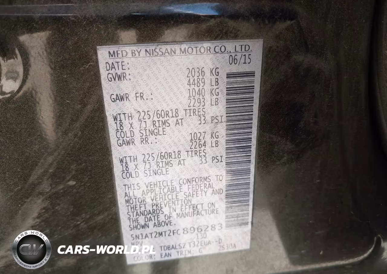 2015 Nissan Rogue Sl VIN:5N1AT2MT2FC896283 - 9