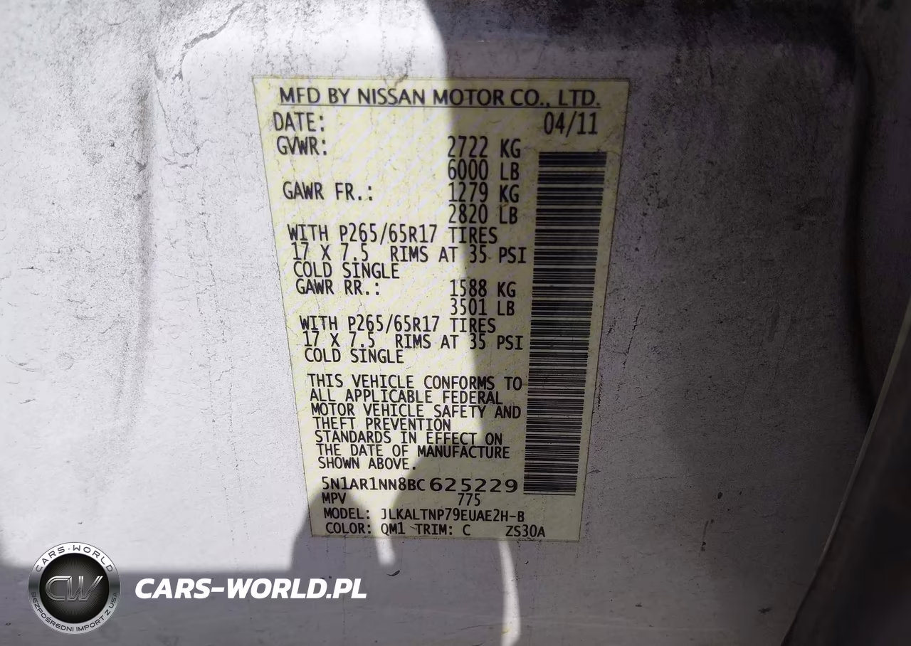 2011 Nissan Pathfinder Silver VIN:5N1AR1NN8BC625229 - 9
