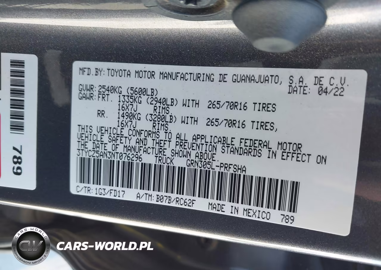 2022 Toyota Tacoma Trd Off Road VIN:3TYCZ5AN3NT076296 - 9