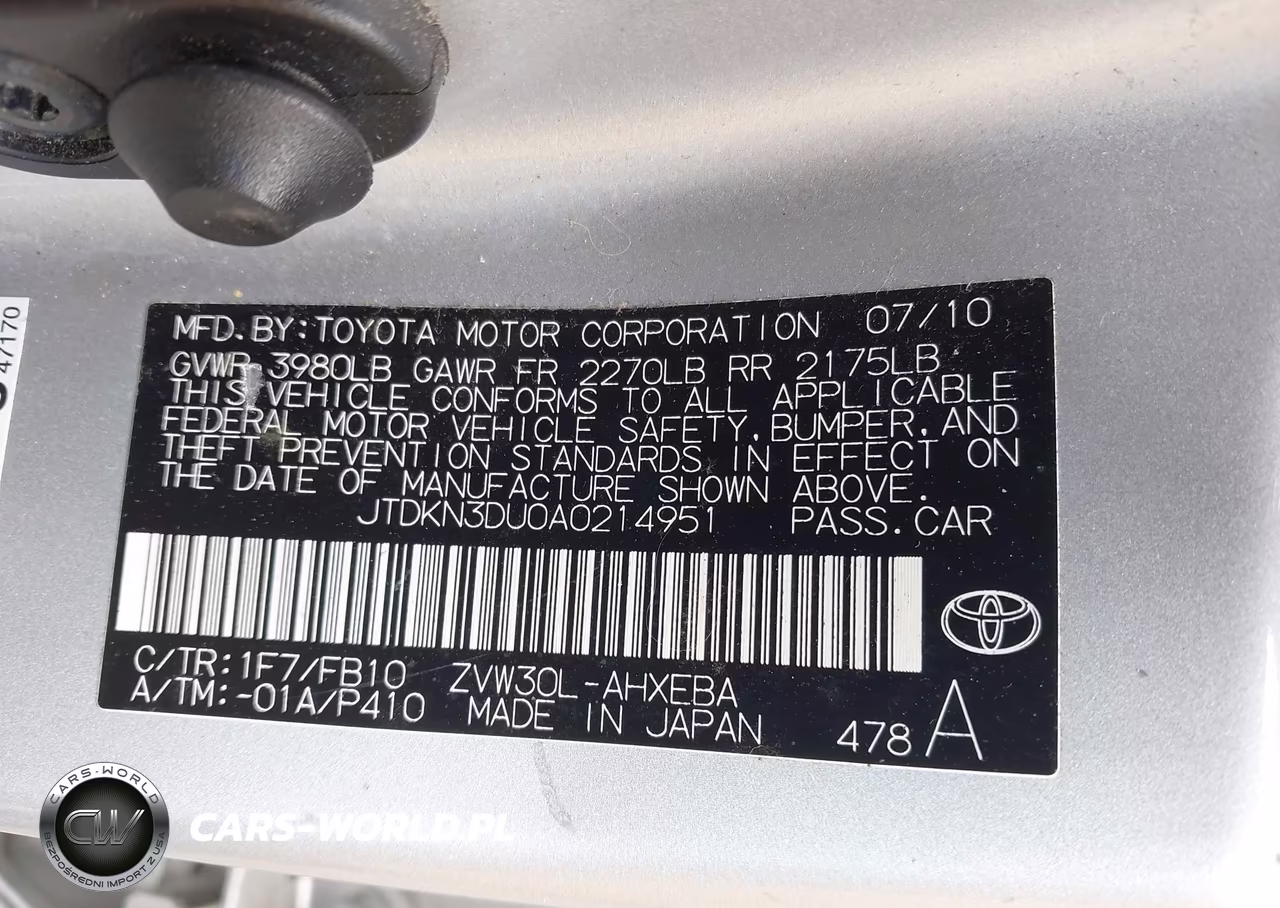 2010 Toyota Prius Iii VIN:JTDKN3DU0A0214951 - 9