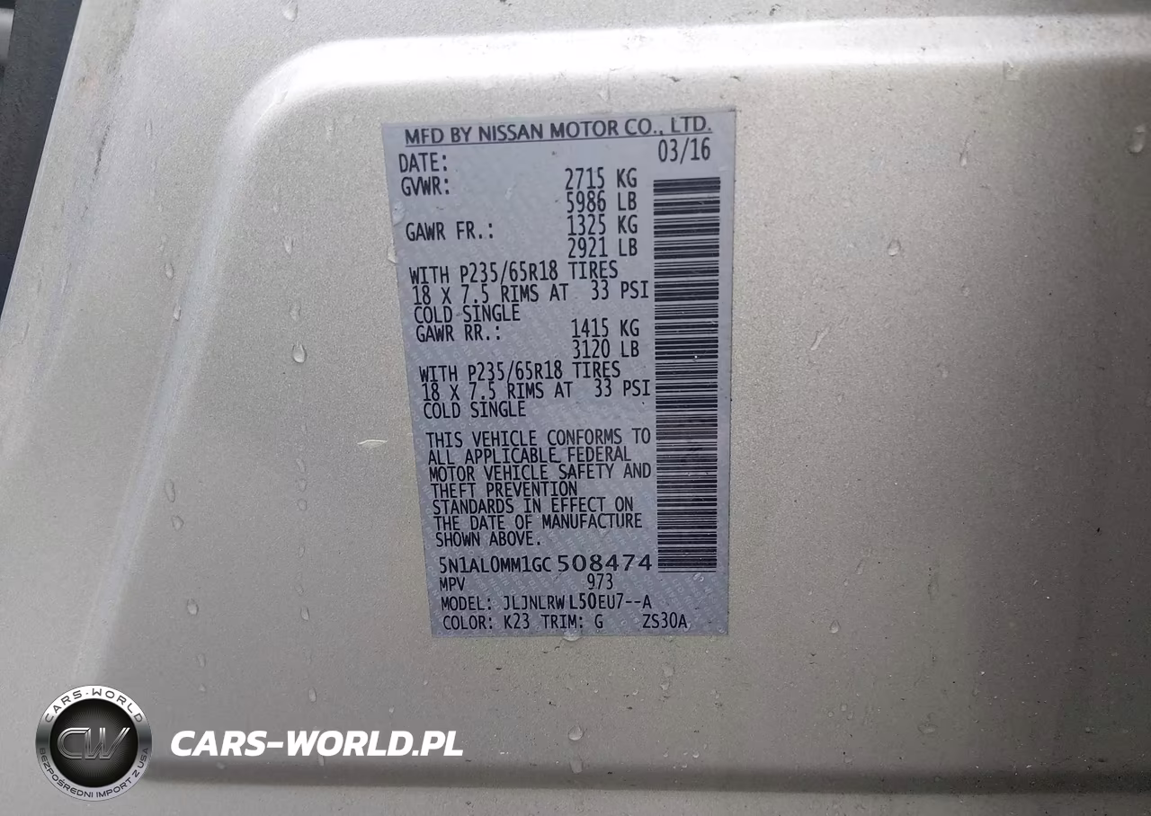 2016 Infiniti Qx60 VIN:5N1AL0MM1GC508474 - 9