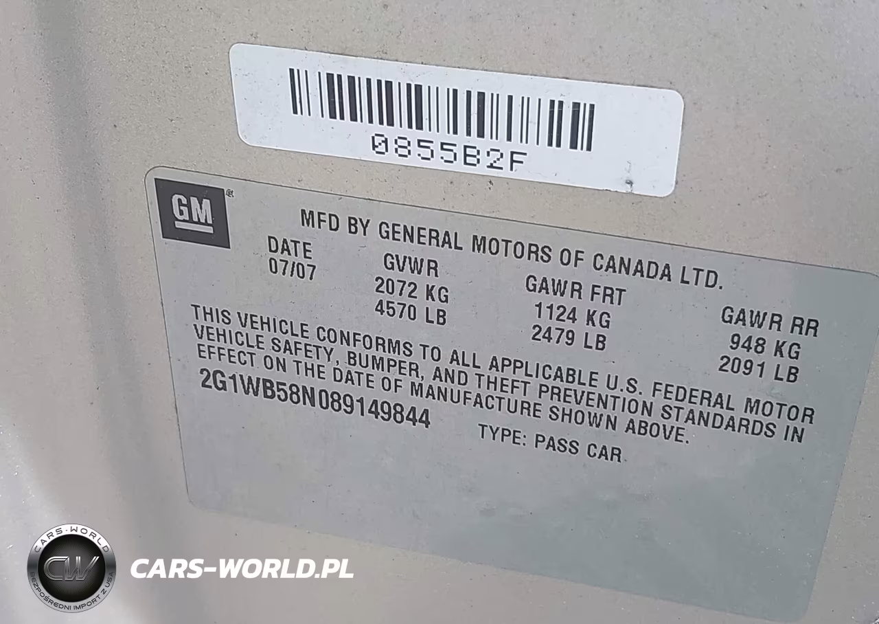 2008 Chevrolet Impala Ls VIN:2G1WB58N089149844 - 9
