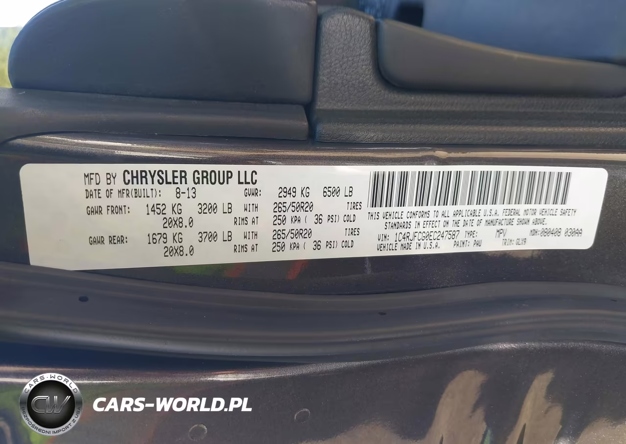 2014 Jeep Grand Cherokee Overland VIN:1C4RJFCG0EC247587 - 9