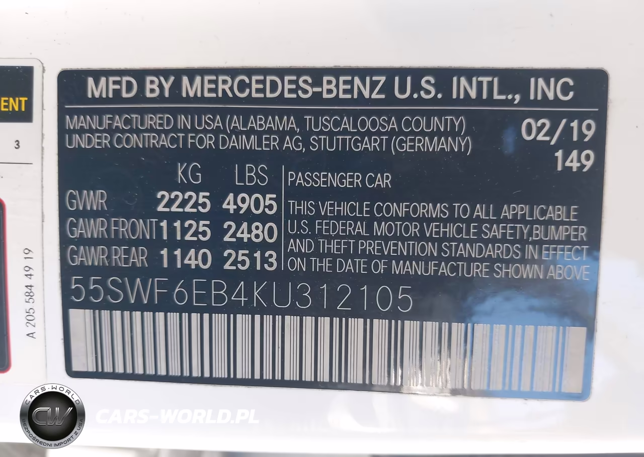 2019 Mercedes-Benz Amg C 43 4Matic VIN:55SWF6EB4KU312105 - 9
