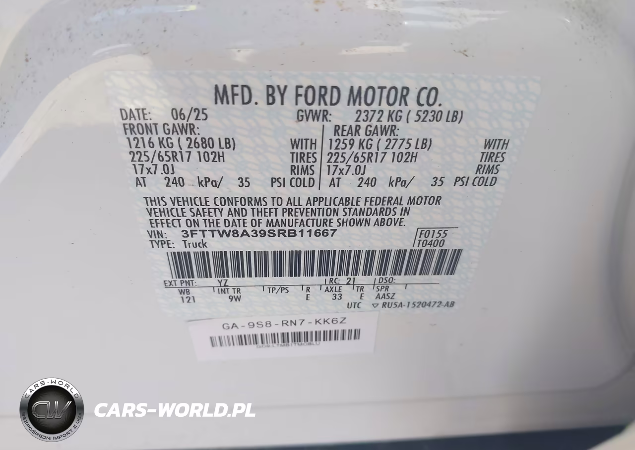 2025 Ford Maverick Xl VIN:3FTTW8A39SRB11667 - 9