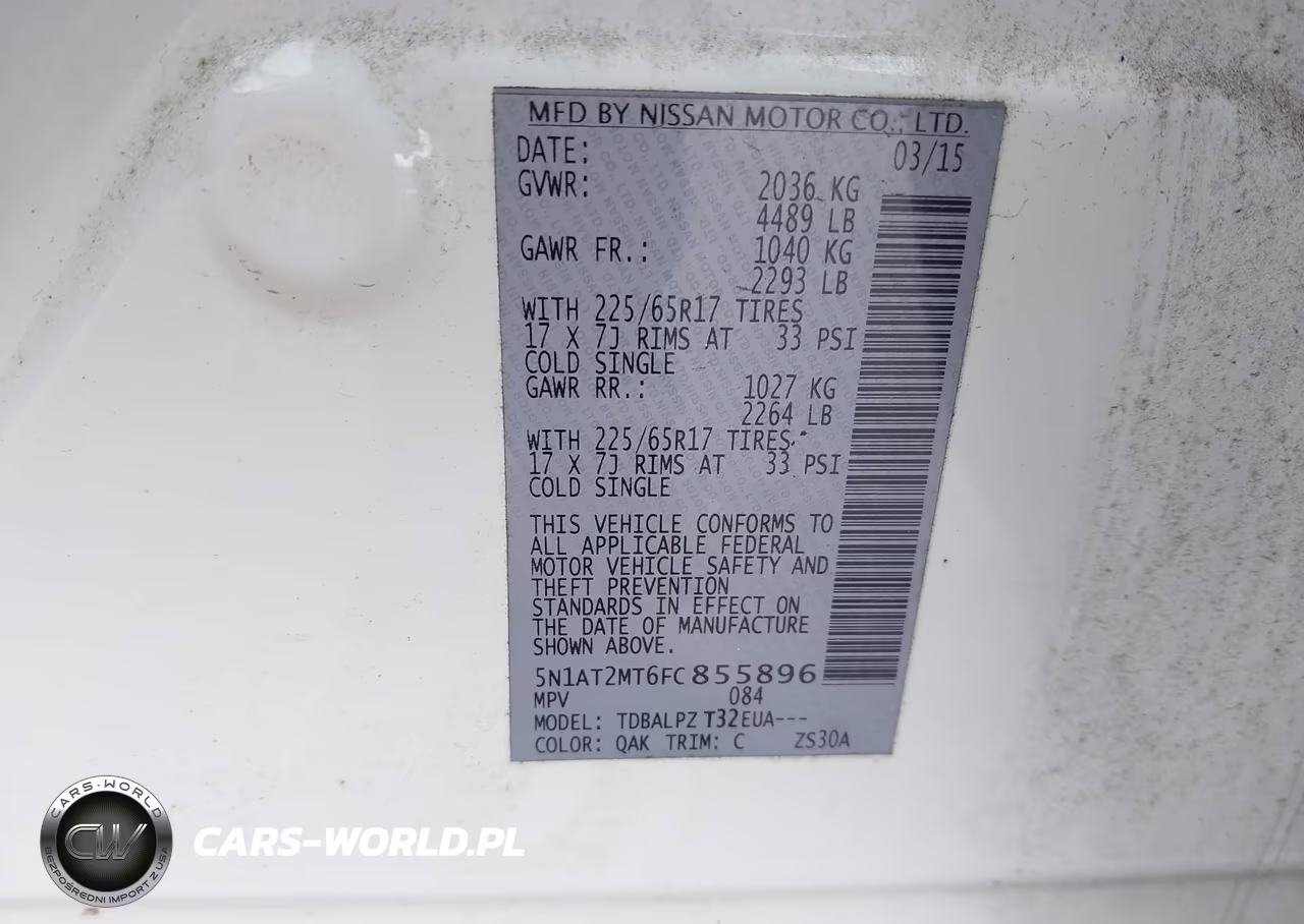 2015 Nissan Rogue S VIN:5N1AT2MT6FC855896 - 9