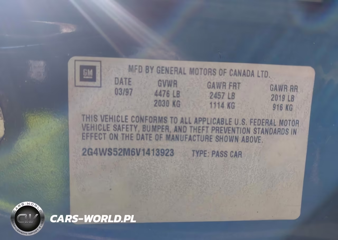 1997 Buick Century Custom Cmi VIN:2G4WS52M6V1413923 - 9