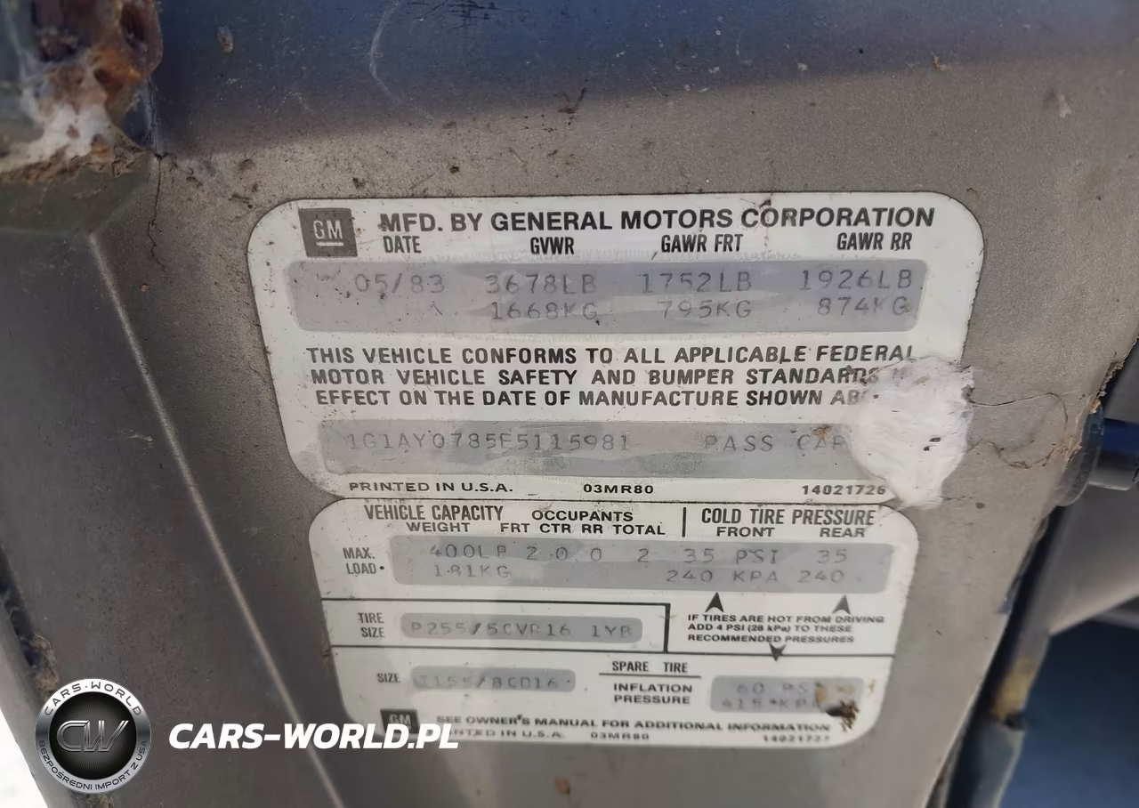 1984 Chevrolet Corvette VIN:1G1AY0785E5115981 - 9
