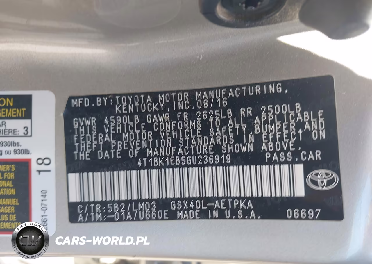 2016 Toyota Avalon Limited VIN:4T1BK1EB5GU236919 - 9
