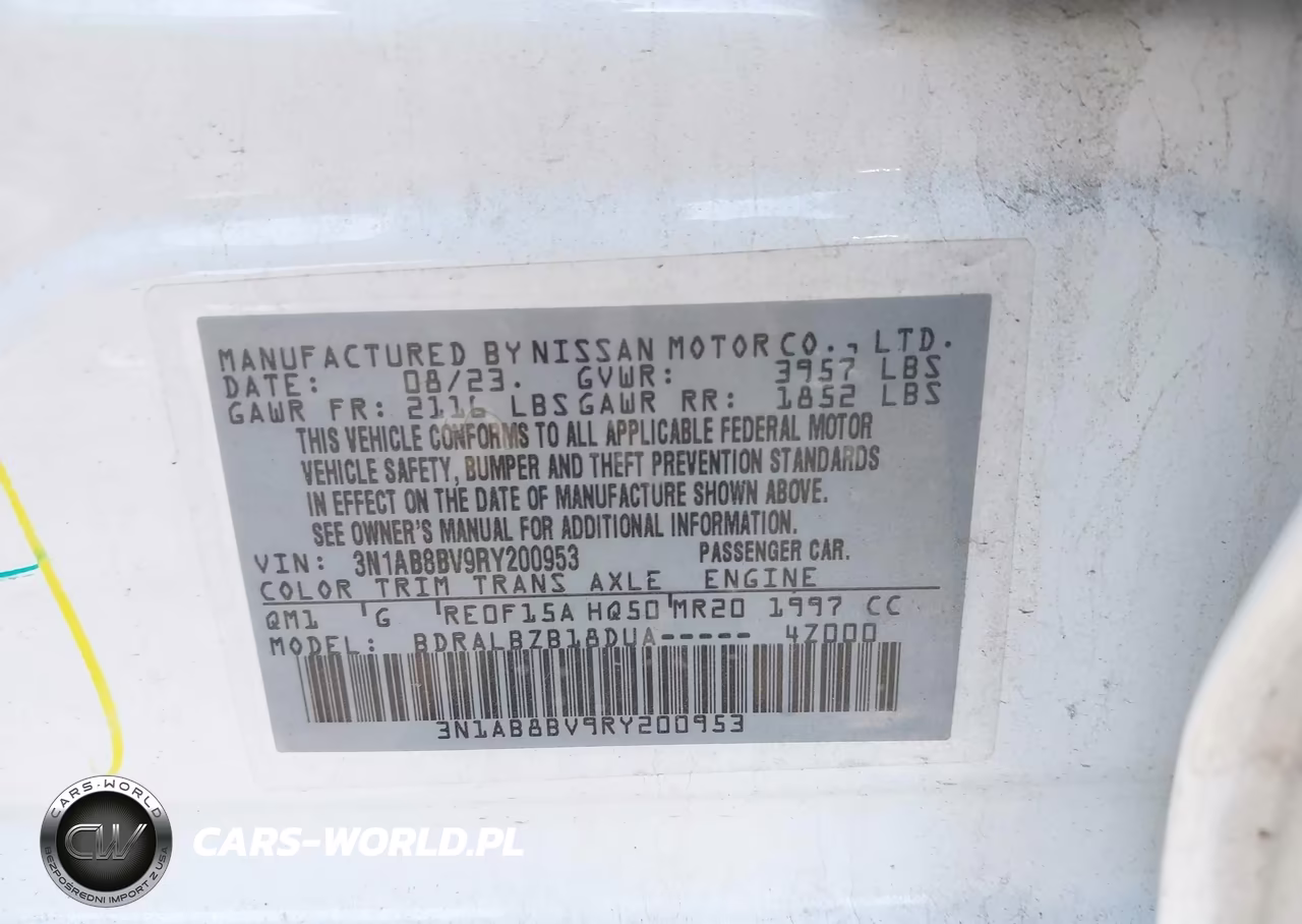 2024 Nissan Sentra S Xtronic Cvt VIN:3N1AB8BV9RY200953 - 9