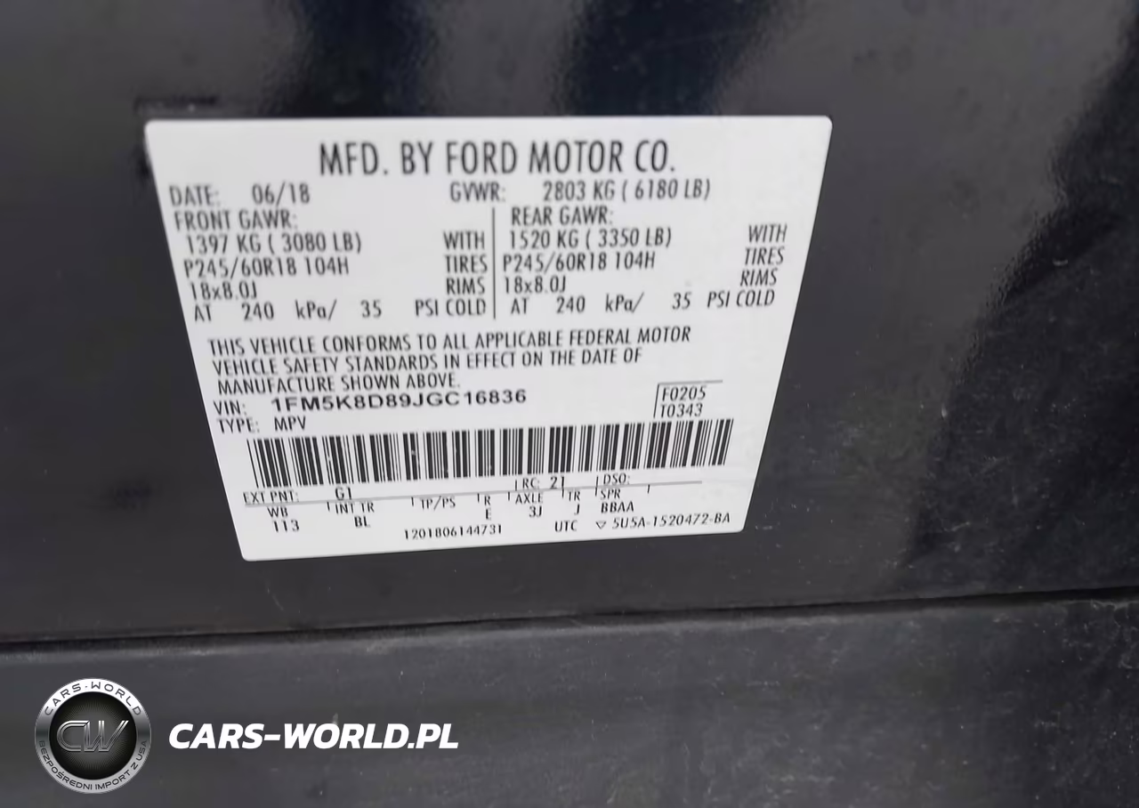 2018 Ford Explorer Xlt VIN:1FM5K8D89JGC16836 - 9