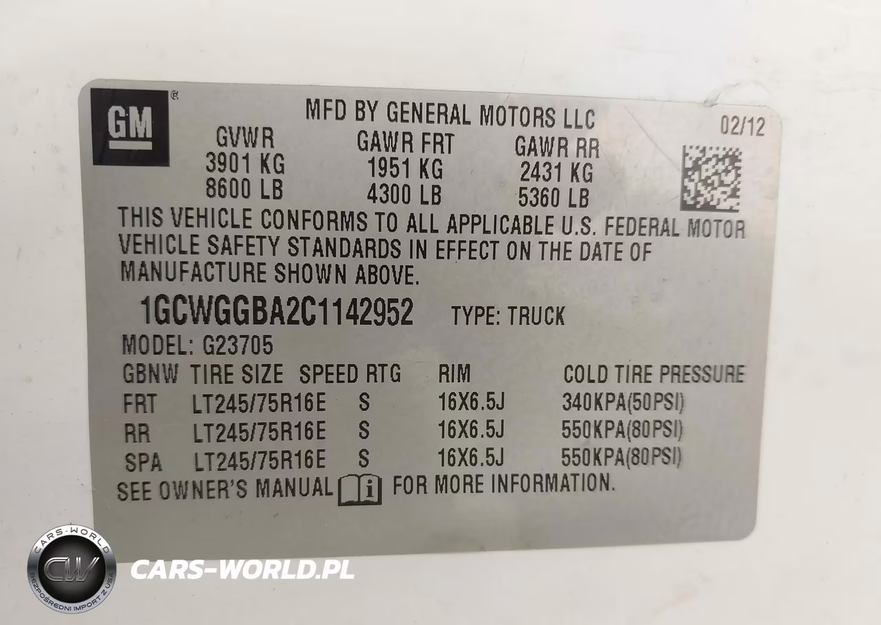 2012 Chevrolet Express 2500 Work Van VIN:1GCWGGBA2C1142952 - 9