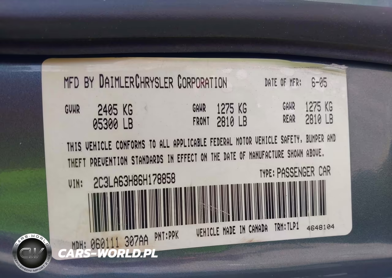 2006 Chrysler 300C VIN:2C3LA63H86H178858 - 9