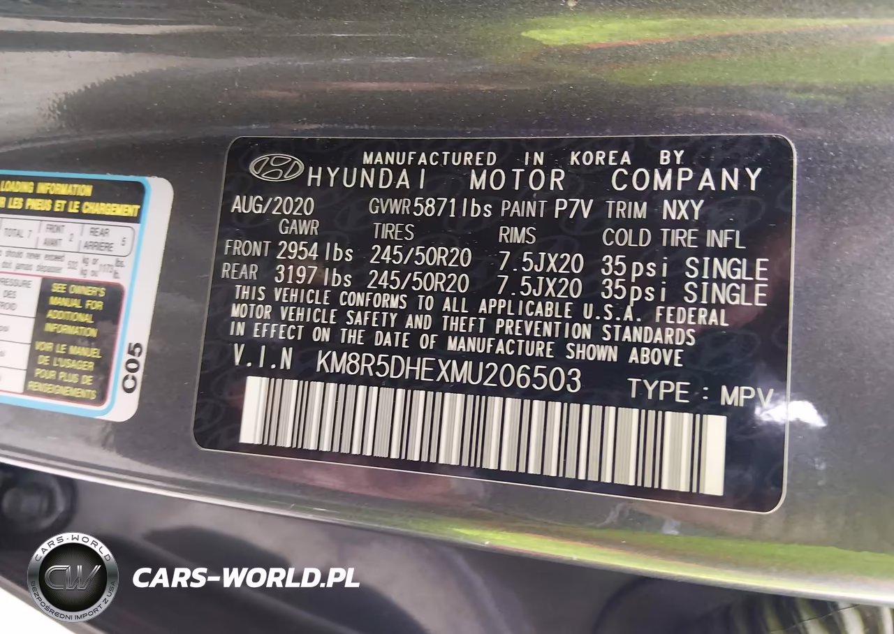 2021 Hyundai Palisade Limited VIN:KM8R5DHEXMU206503 - 9