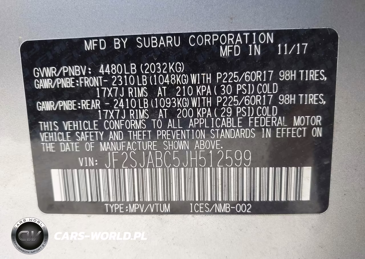 2018 Subaru Forester 2.5I VIN:JF2SJABC5JH512599 - 9