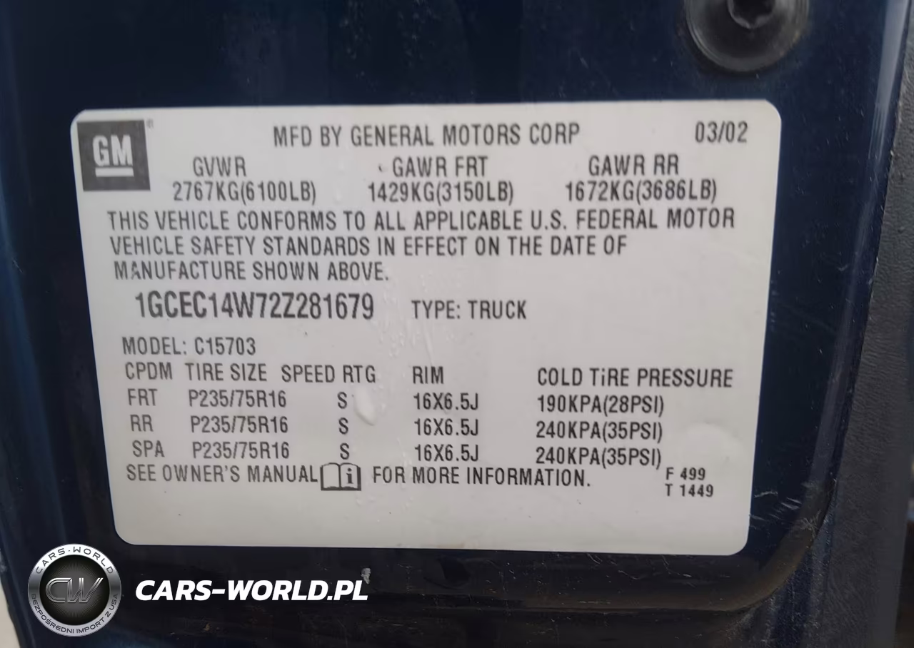 2002 Chevrolet Silverado 1500 VIN:1GCEC14W72Z281679 - 9