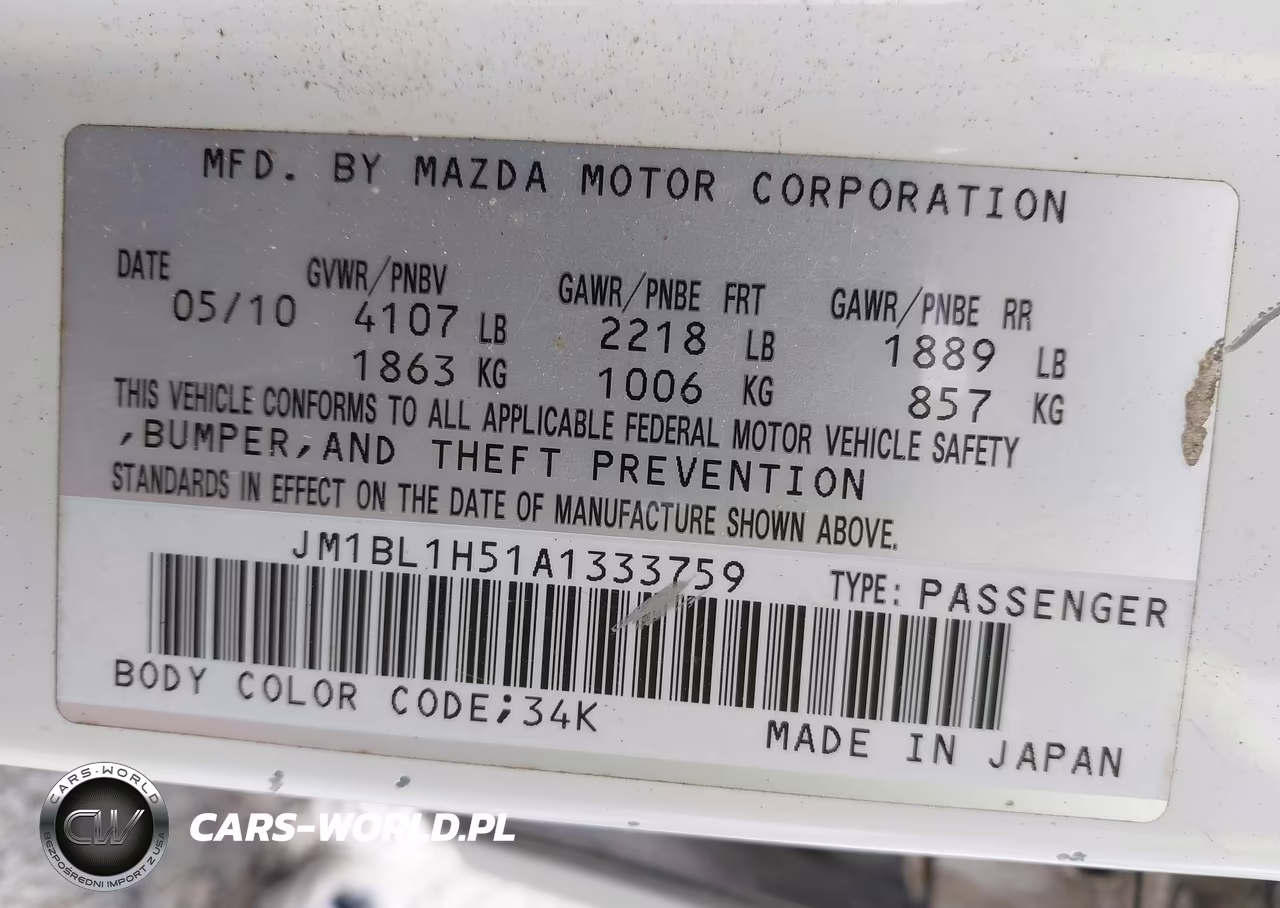 2010 Mazda Mazda3 S Sport VIN:JM1BL1H51A1333759 - 9