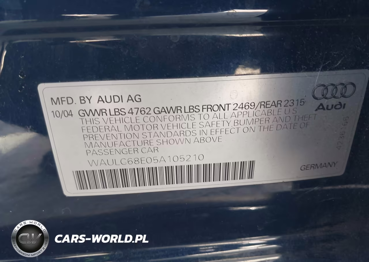 2005 Audi A4 1.8T Special Edition VIN:WAULC68E05A105210 - 9
