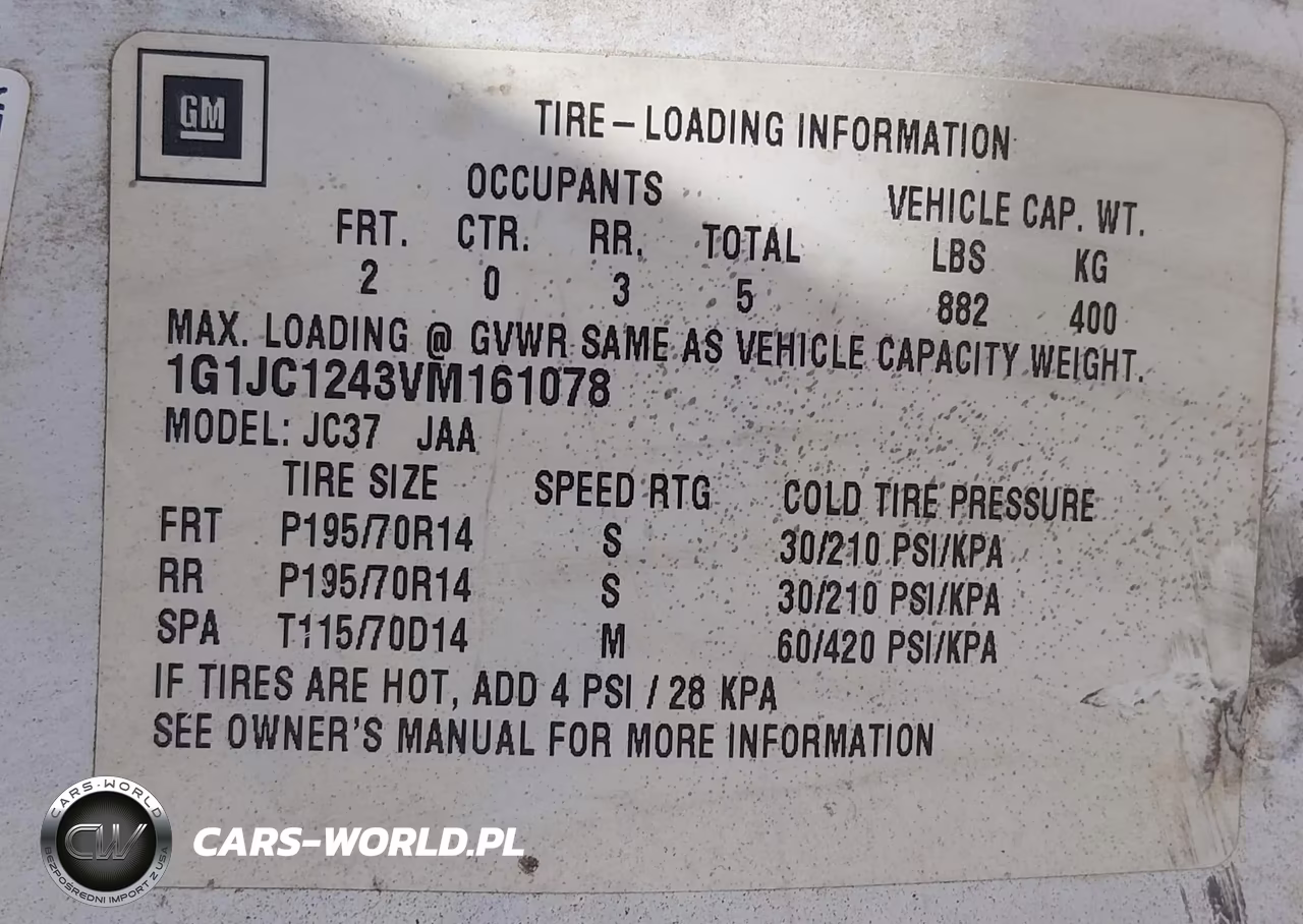 1997 Chevrolet Cavalier VIN:1G1JC1243VM161078 - 9
