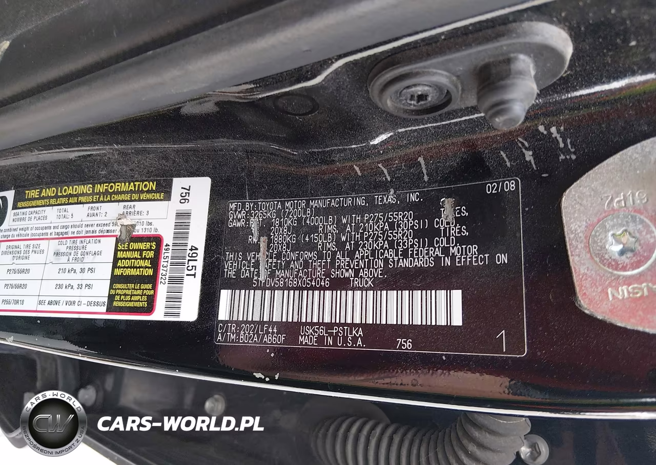 2008 Toyota Tundra Limited 5.7L V8 VIN:5TFDV58168X054046 - 9