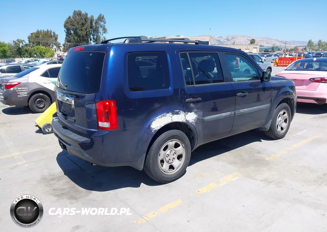 2013 Honda Pilot Lx VIN:5FNYF3H21DB009936 - 4