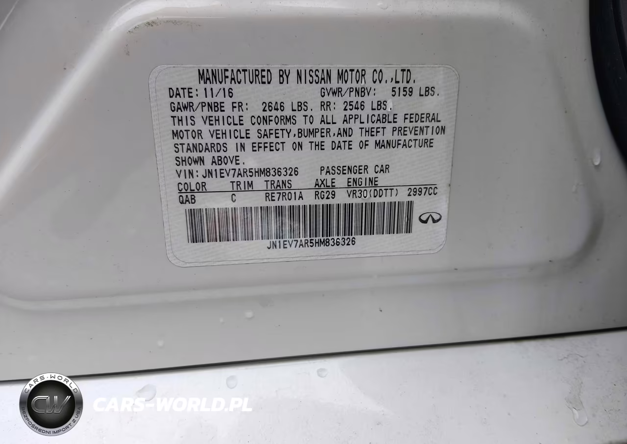 2017 Infiniti Q50 3.0T Premium VIN:JN1EV7AR5HM836326 - 9