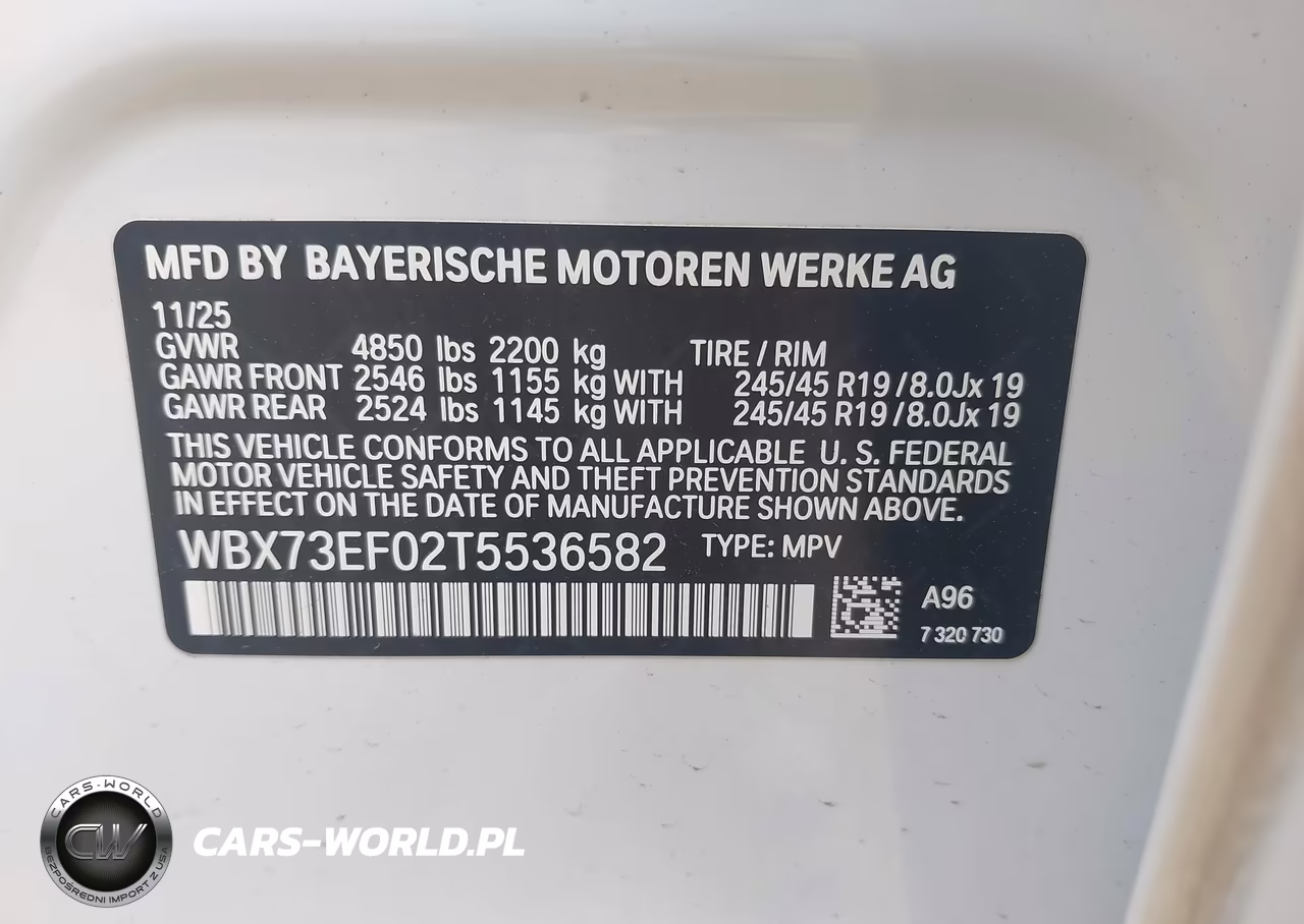2026 BMW X1 xDrive28I VIN:WBX73EF02T5536582 - 9