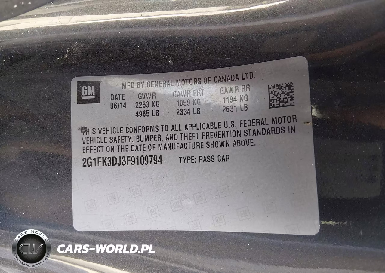2015 Chevrolet Camaro 2Ss VIN:2G1FK3DJ3F9109794 - 9
