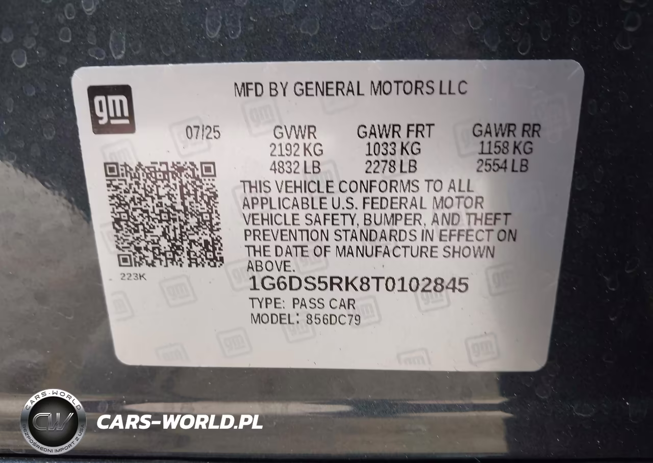 2026 Cadillac Ct5 Premium Luxury Rwd VIN:1G6DS5RK8T0102845 - 9