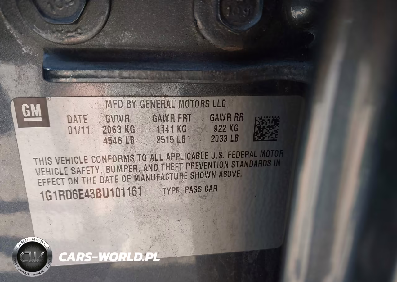 2011 Chevrolet Volt VIN:1G1RD6E43BU101161 - 9