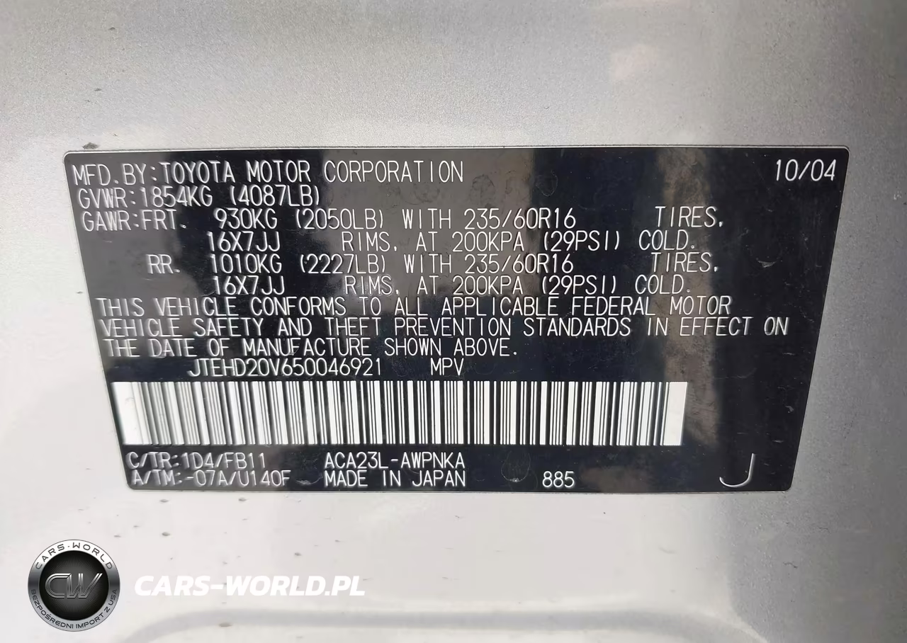 2005 Toyota Rav4 VIN:JTEHD20V650046921 - 9