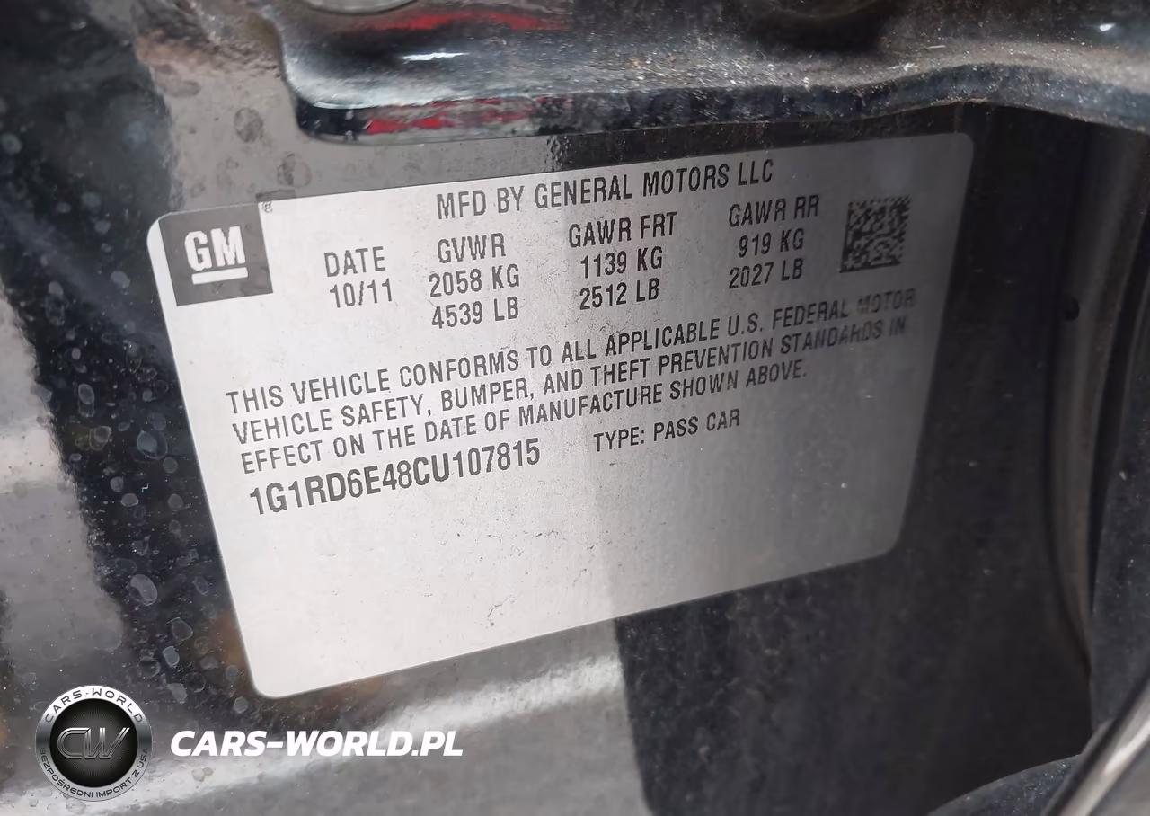 2012 Chevrolet Volt VIN:1G1RD6E48CU107815 - 9
