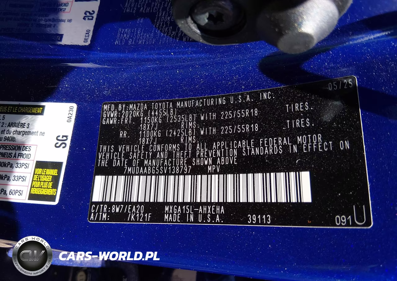 2025 Toyota Corolla Cross Xle VIN:7MUDAABG5SV138797 - 9