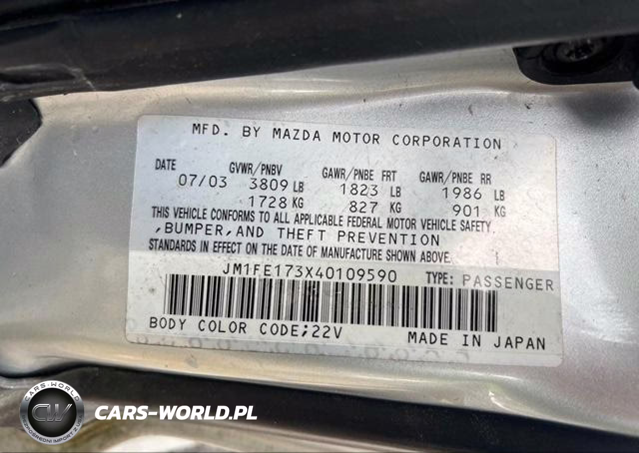 2004 Mazda Rx-8 6 Speed Manual VIN:JM1FE173X40109590 - 9