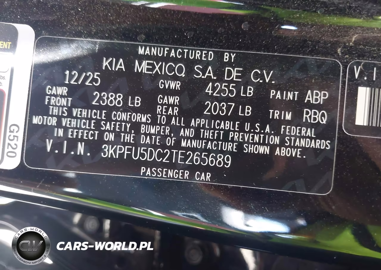 2026 Kia K4 Gt-Line Turbo VIN:3KPFU5DC2TE265689 - 9