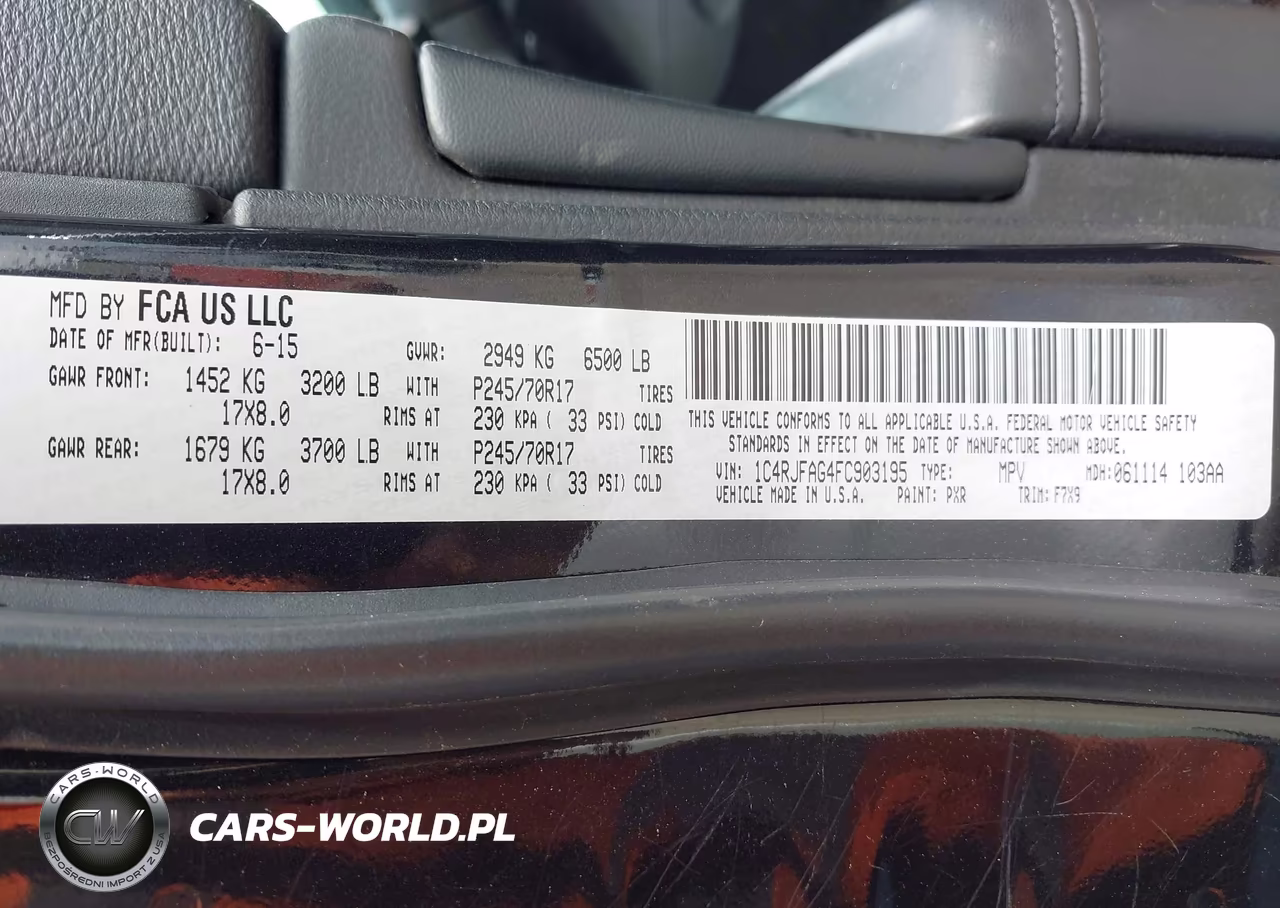 2015 Jeep Grand Cherokee Laredo VIN:1C4RJFAG4FC903195 - 9