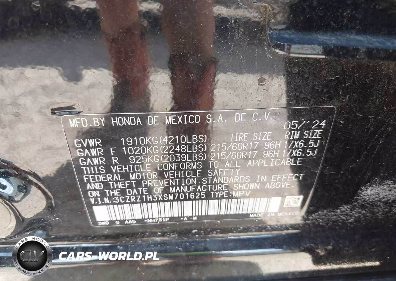 2025 Honda Hr-V 2Wd Lx VIN:3CZRZ1H3XSM701625 - 9