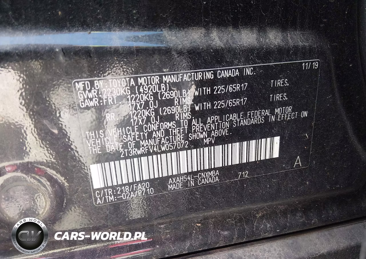 2020 Toyota Rav4 Hybrid Xle VIN:2T3RWRFV4LW057072 - 9
