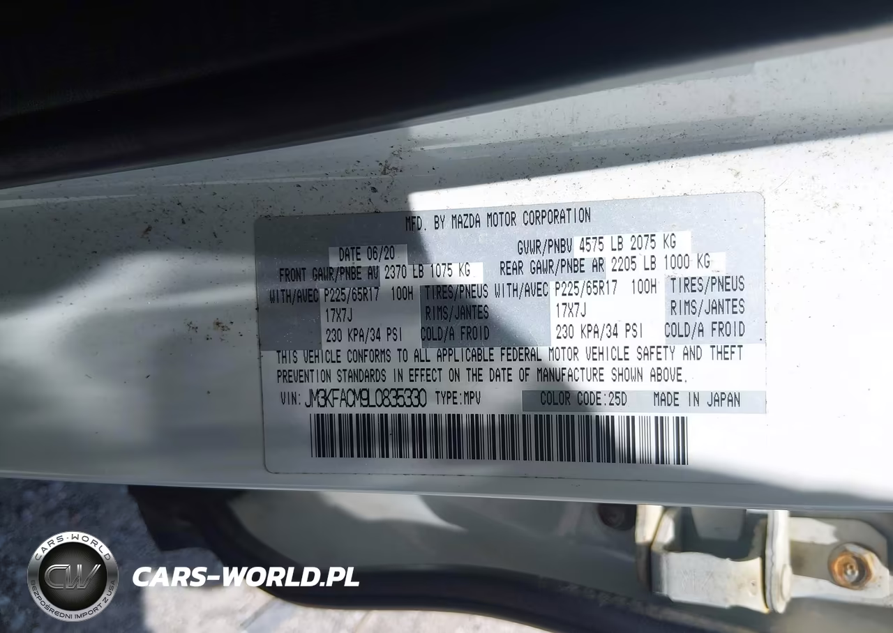 2020 Mazda Cx-5 Touring VIN:JM3KFACM9L0835330 - 9