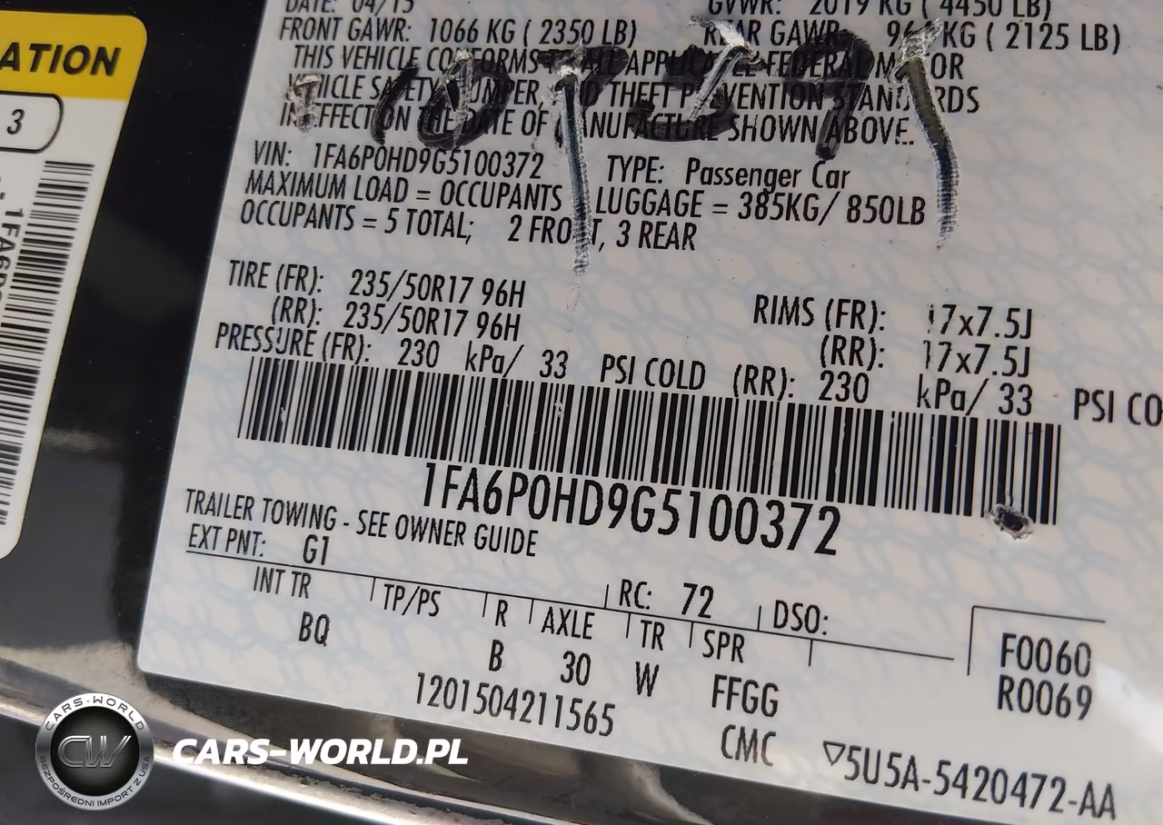 2016 Ford Fusion Se VIN:1FA6P0HD9G5100372 - 9
