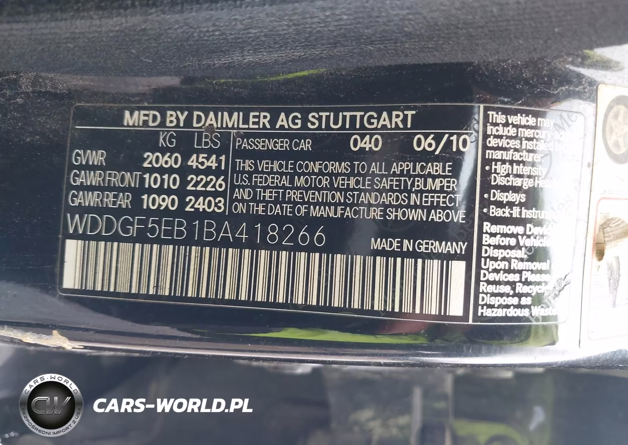 2011 Mercedes-Benz C 300 Luxury-Sport VIN:WDDGF5EB1BA418266 - 9