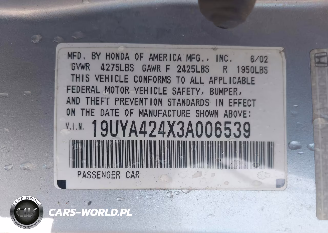 2003 Acura Cl 3.2 VIN:19UYA424X3A006539 - 9