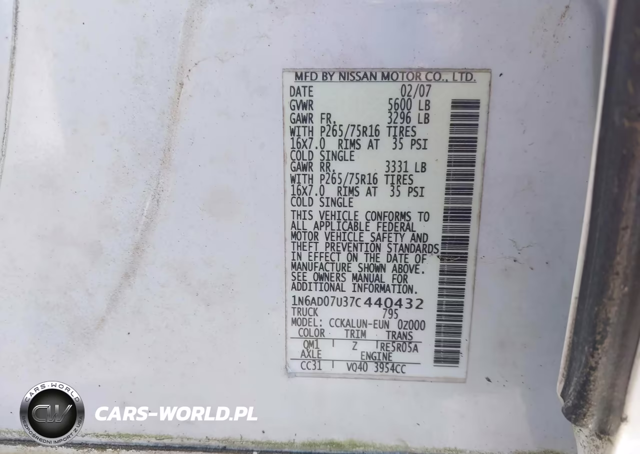 2007 Nissan Frontier Nismo Off Road VIN:1N6AD07U37C440432 - 9